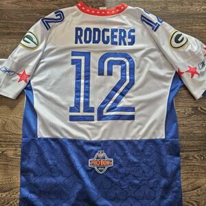 Vintage 2010 Pro Bowl Aaron Rodgers Green Bay Packers NFL Football Stitch Jersey